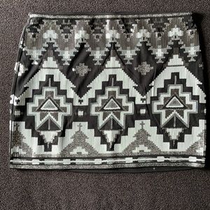 Express Sequin Mini Skirt